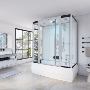 Parní sprcha s vířivkou a LED osvětlením DIAMOND BIG - 190 x 100 cm