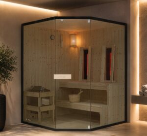 Sauna s infrakabinou 2v1 Sanotechnik Glacier XL 150x150x200 cm