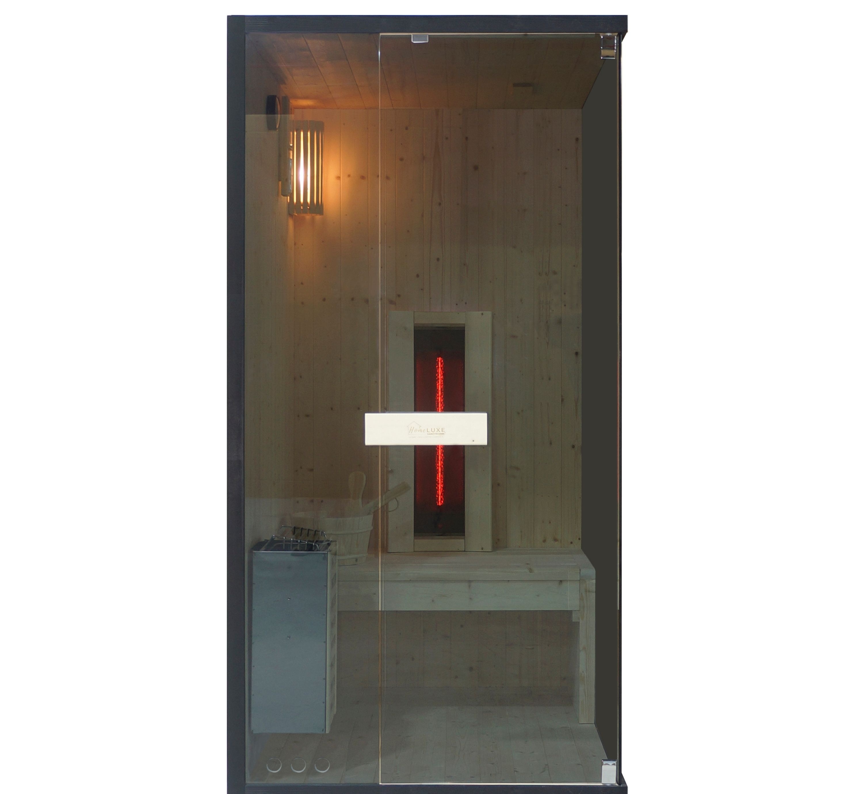 Kombinovaná Finska sauna s infrakabínou 2v1 Sanotechnik Glacier S 100x120x200 cm