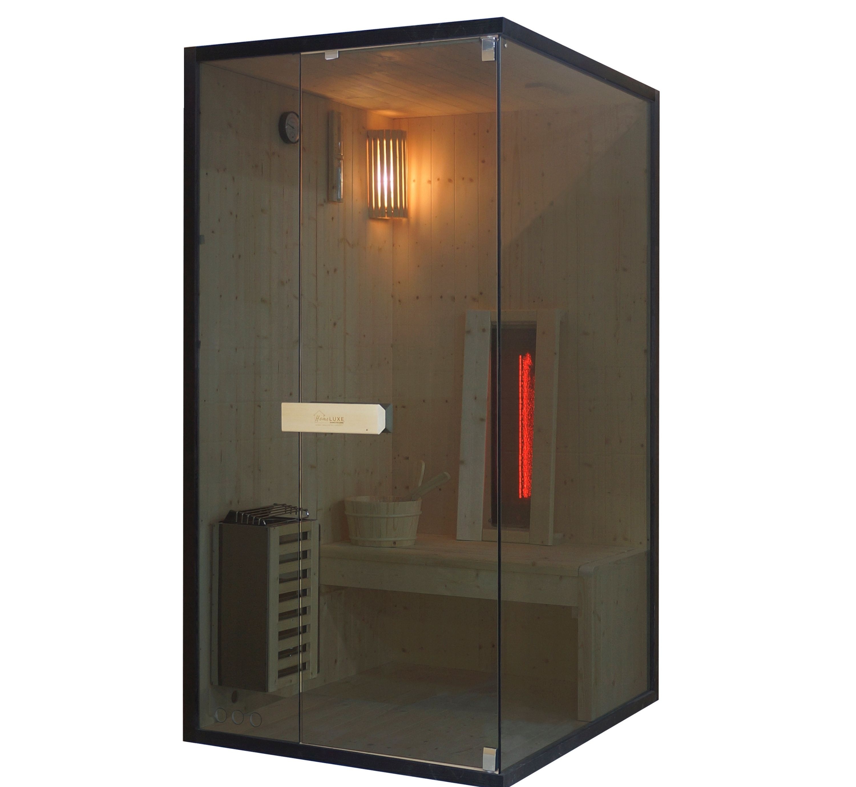 Kombinovaná Finska sauna s infrakabínou 2v1 Sanotechnik Glacier S 100x120x200 cm