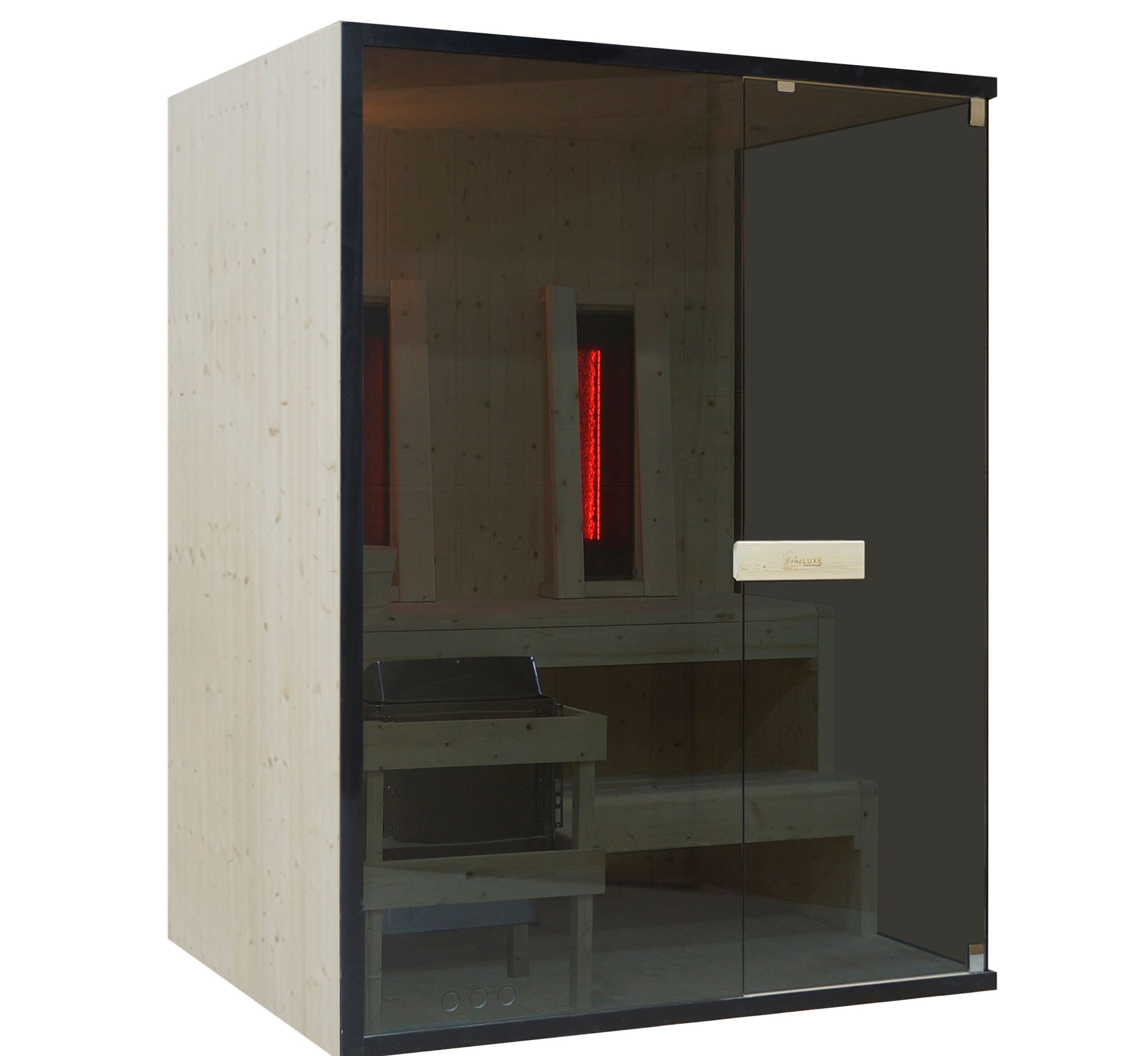 Kombinovaná sauna s infrakabínou 2v1 Sanotechnik Glacier L 150x120x200 cm