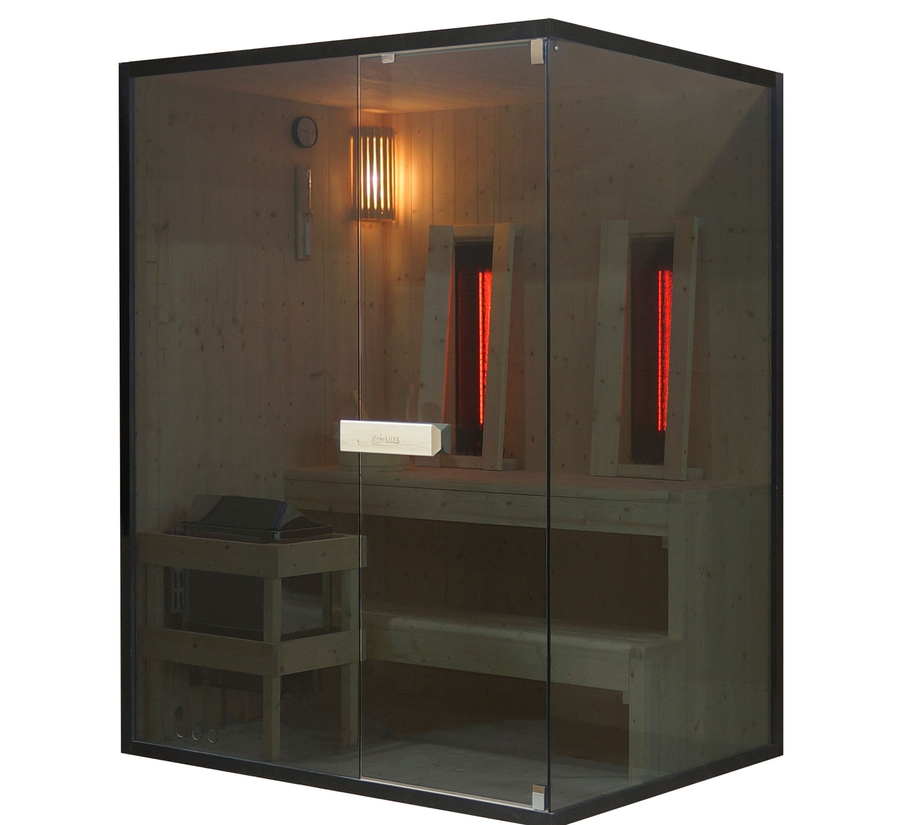 Kombinovaná sauna s infrakabínou 2v1 Sanotechnik Glacier L 150x120x200 cm