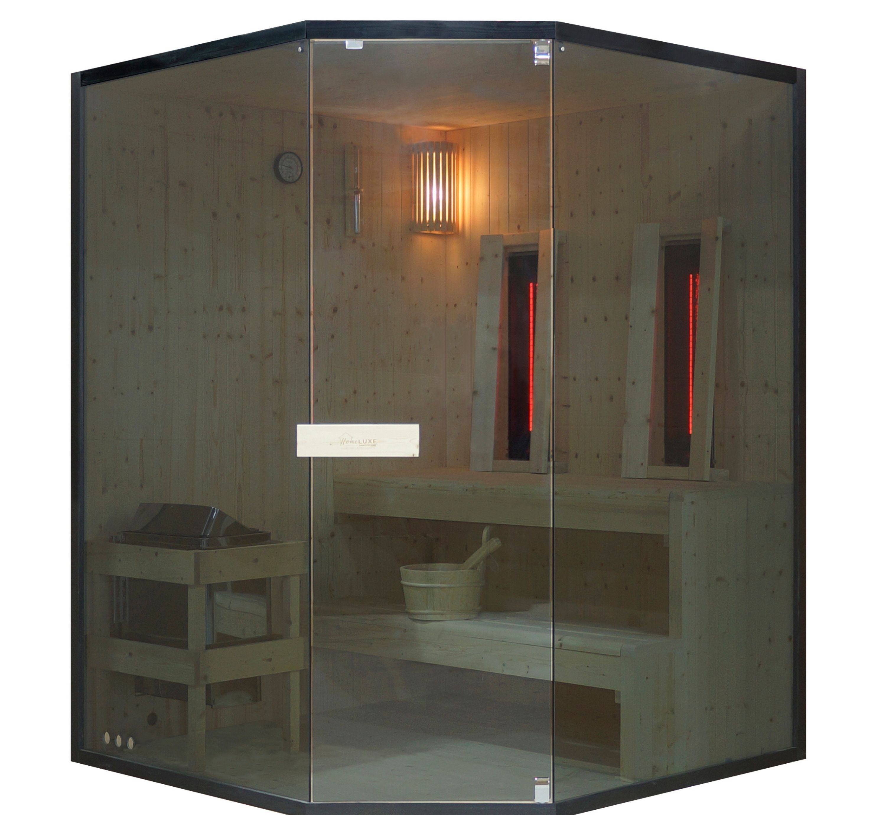 Kombinovaná sauna s infrakabínou 2v1 Sanotechnik Glacier XL 150x150x200 cm