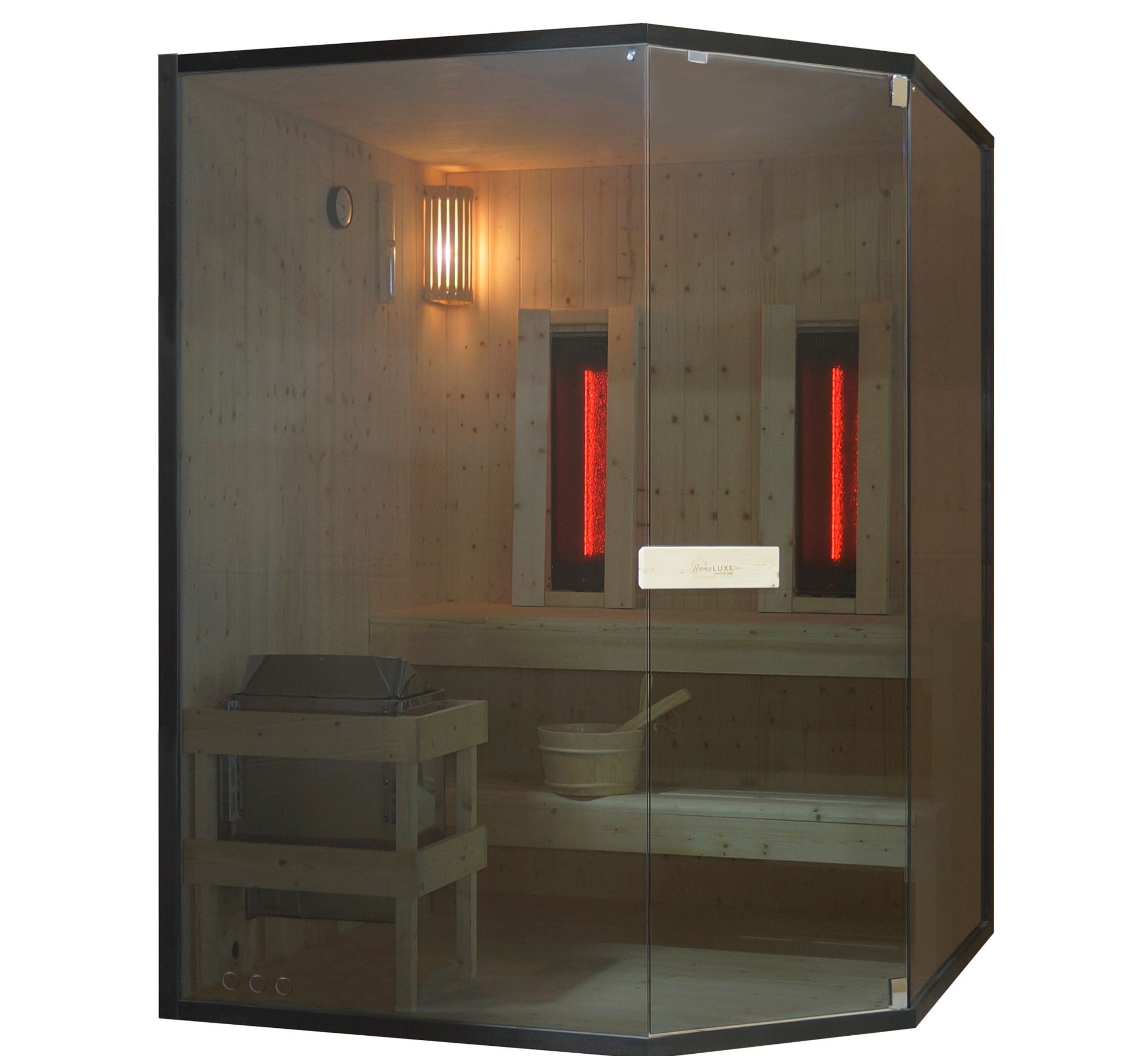 Kombinovaná sauna s infrakabínou 2v1 Sanotechnik Glacier XL 150x150x200 cm